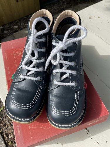 Kickers navy leather lace - kickers,
