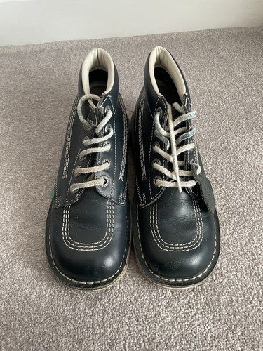 Kickers boots leather navy - kickers,