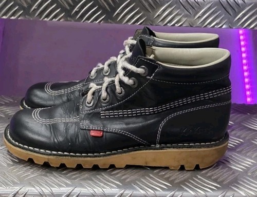 Kickers navy blue leather - blue,